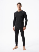Термобелье (фуфайка/кальсоны) EcoDry RealMan до -25С, цв.чёрный ЧЗ